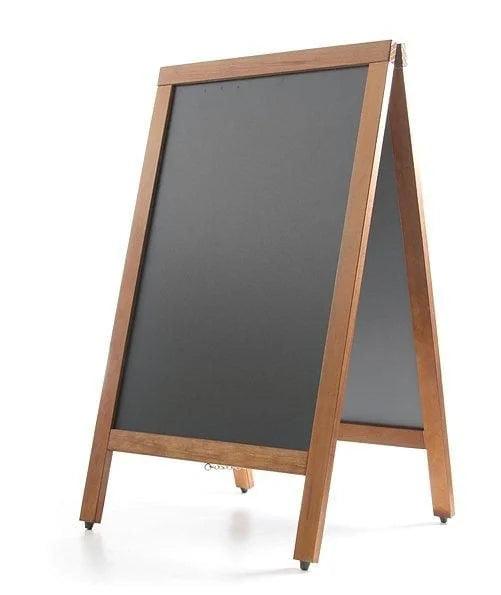 Chevalet stop-trottoir ardoise cadre en bois grand format