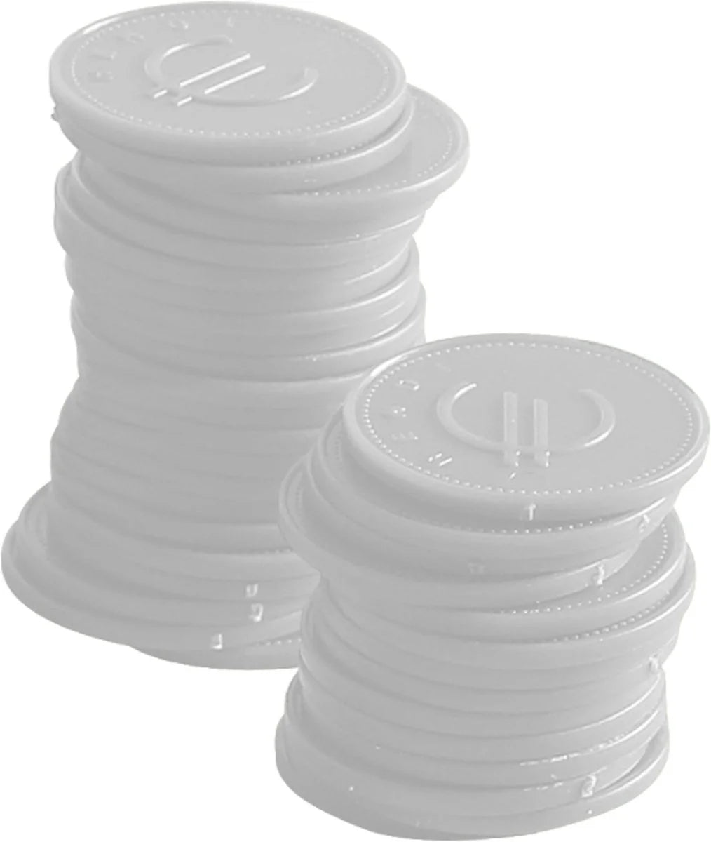 Jetons de consigne blancs