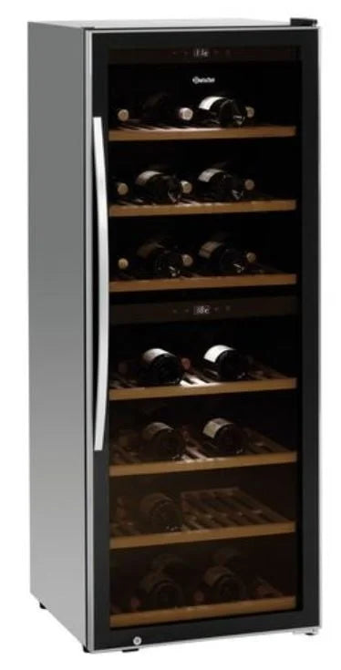 Armoire à vin Bartscher 2 zones, 126 bouteilles
