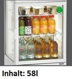 Mini-vitrine réfrigérée 58 L, blanche
