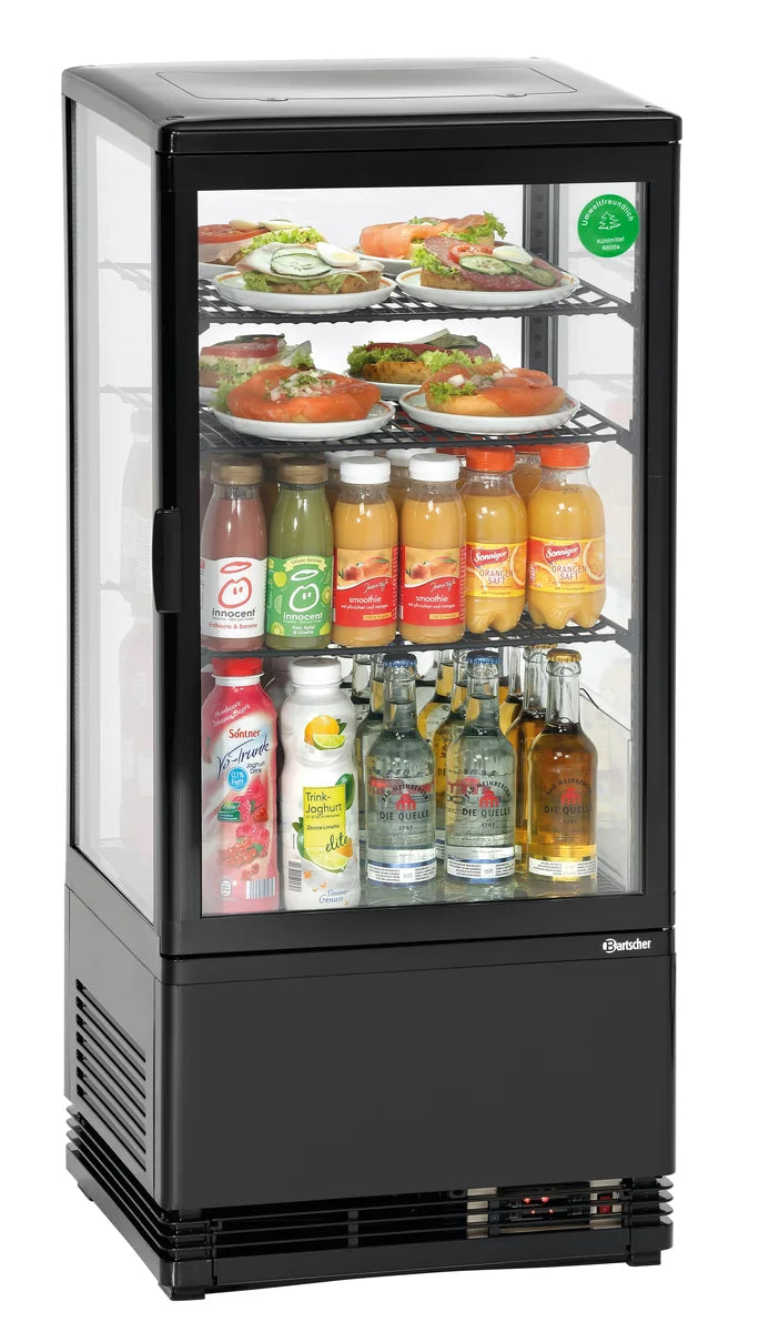 Bartscher Mini-vitrine réfrigérée 78L, noir