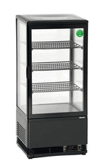 Bartscher Mini-vitrine réfrigérée 78L, noir
