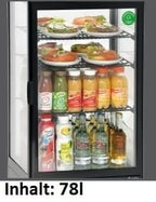 Bartscher Mini-vitrine réfrigérée 78L, noir