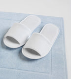 Chaussons en éponge, bride ouverte, blanc, taille unique