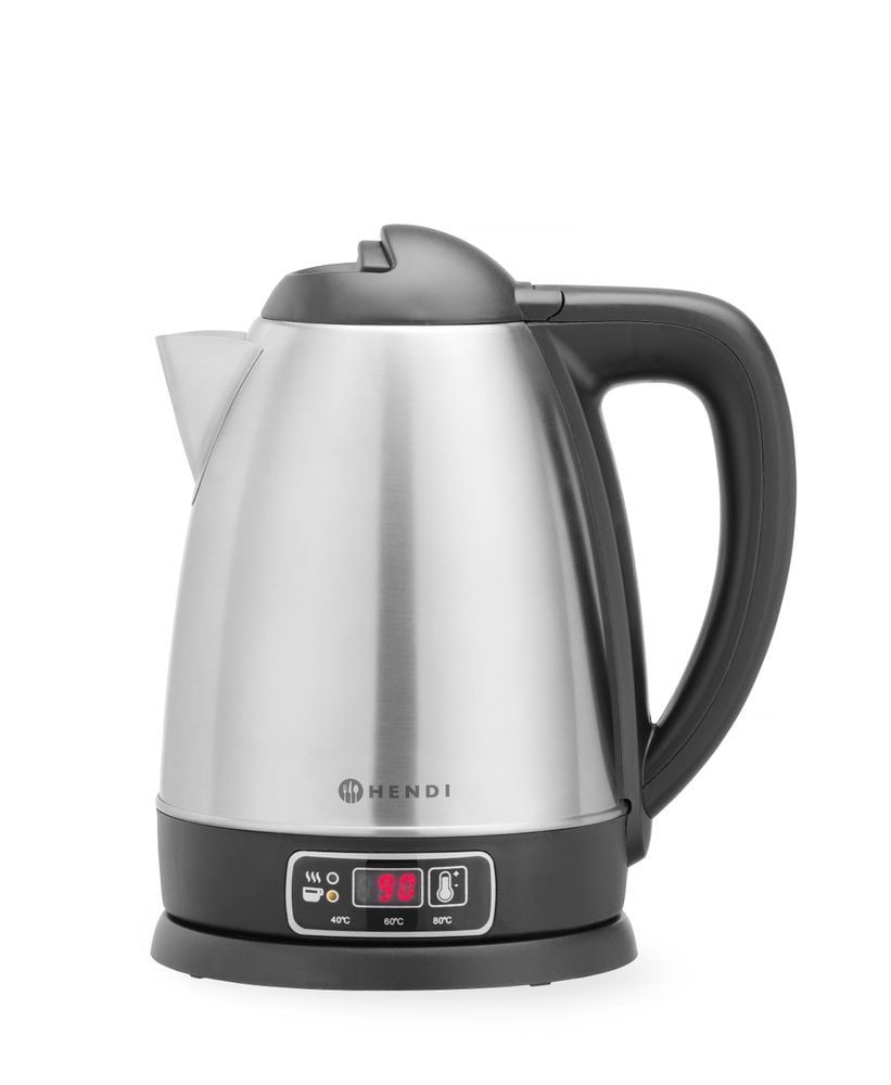 Bouilloire électrique sans fil avec réglage de la température, HENDI, 1,8L, 230V/1800W, 230x165x(H)255mm