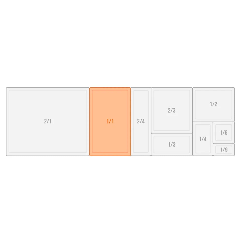 Bac gastronorme "BASIC" GN  1/1 - profondeur 150 mm