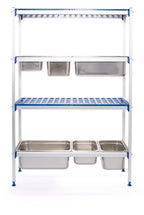 Système d’étagères 4 niveaux 2x GN 1060x325x1685 mm