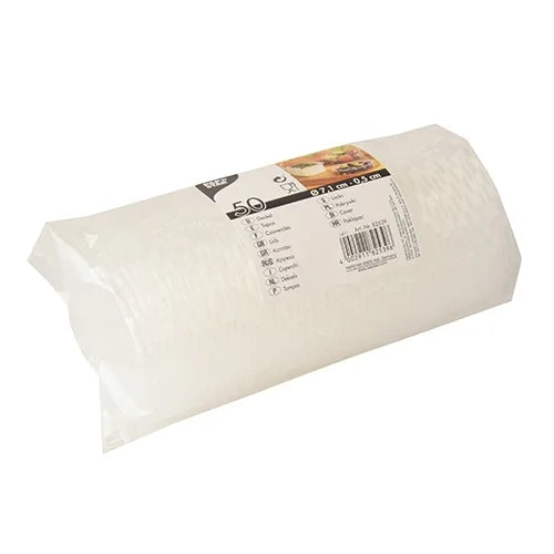 Papstar 50 couvercles pour gobelets à sauce, PP rond Ø 7,1 cm x H : 0,5 cm transparent
