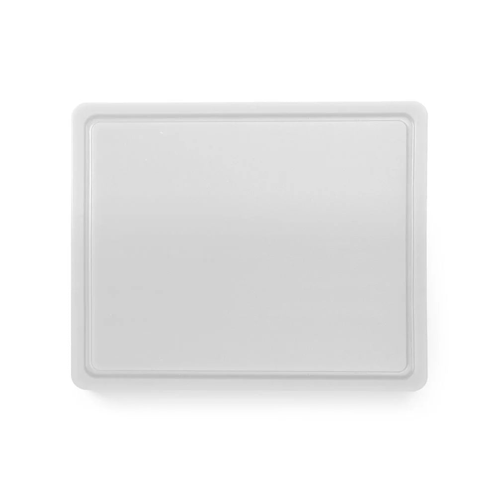 Planche à découper GN 1/2 - 32,5 x 26,5 x 1,2 cm - HDPE blanc
