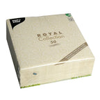 Papstar 50 serviettes ROYAL Collection pliage 1/4 40 cm x 40 cm champagne Casali