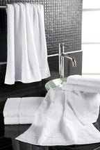 Gant de toilette en tissu éponge foulé City blanc - 17 x 24 cm