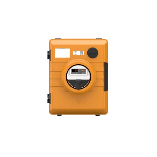 Thermobox Rieber 52 litres à chargement frontal avec chauffage à air pulsé numérique, orange