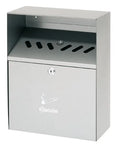 Bartscher cendrier mural 6,5 litres, argenté