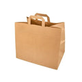 Papstar 50 sacs de transport, papier 27 cm x 32 cm x 17 cm marron avec poignée