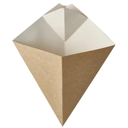 Papstar Pure Cornet à frites - L - avec angle pour sauce ; carton - 50 pcs - 300g