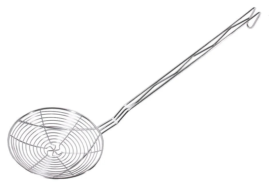 Écumoire à friture ronde, électropolie, diamètre de pelle 17,5 cm