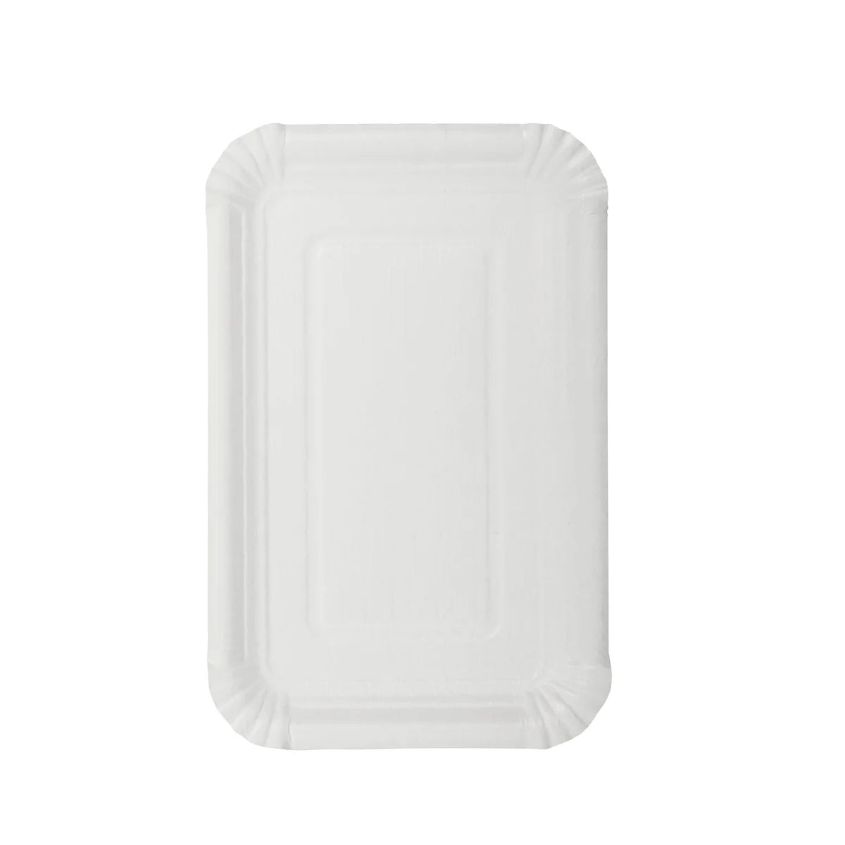 Papstar Assiettes en carton, rectangulaires, 13 x 20 cm, blanches - 250 pcs
