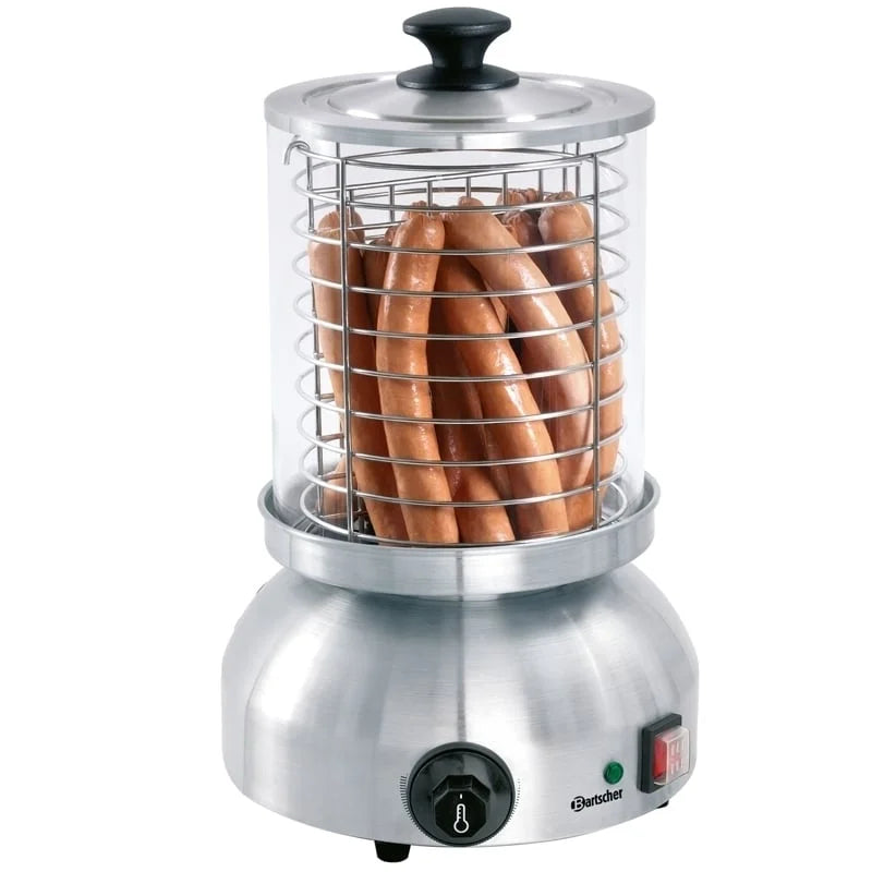 Appareil à hot-dogs en inox, rond, Ø 29cm, hauteur 42cm