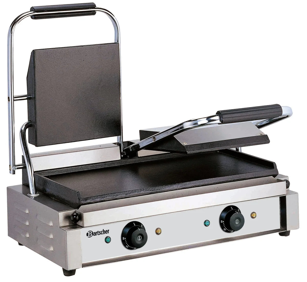 Grill à contact / grill à panini double 3,6 kW plaques de cuisson lisses