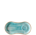 Plat de présentation gourmet Bonna Premium Porcelain Aura Aqua 25 x 12 cm