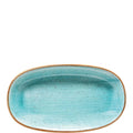 Plat ovale gourmet Bonna Premium Porcelain Aura Aqua 19 x 11 cm, bleu clair