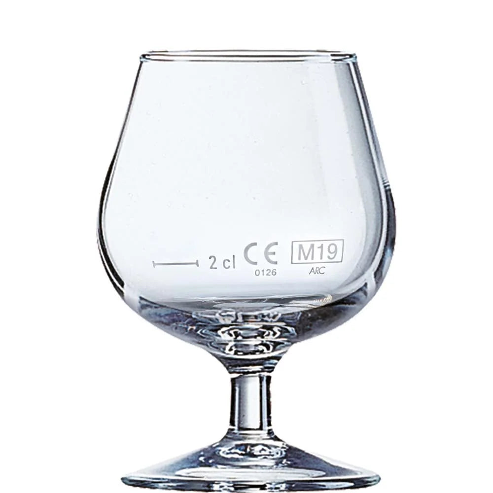Arcoroc Degustation verre à cognac 15 cl avec trait de jauge à 2 cl