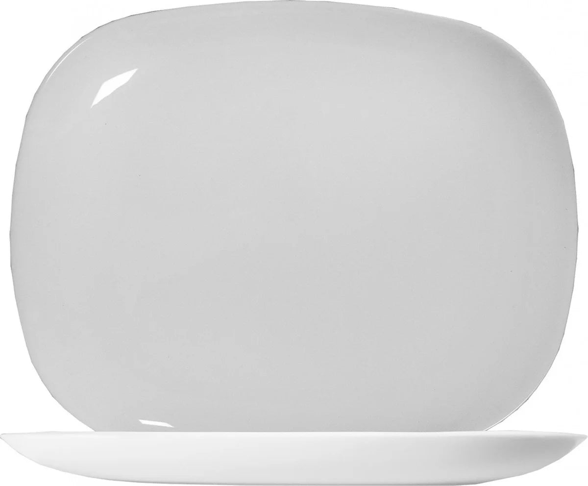 Arcoroc Solutions White Assiette à burger rectangulaire 28 x 23 cm, blanc