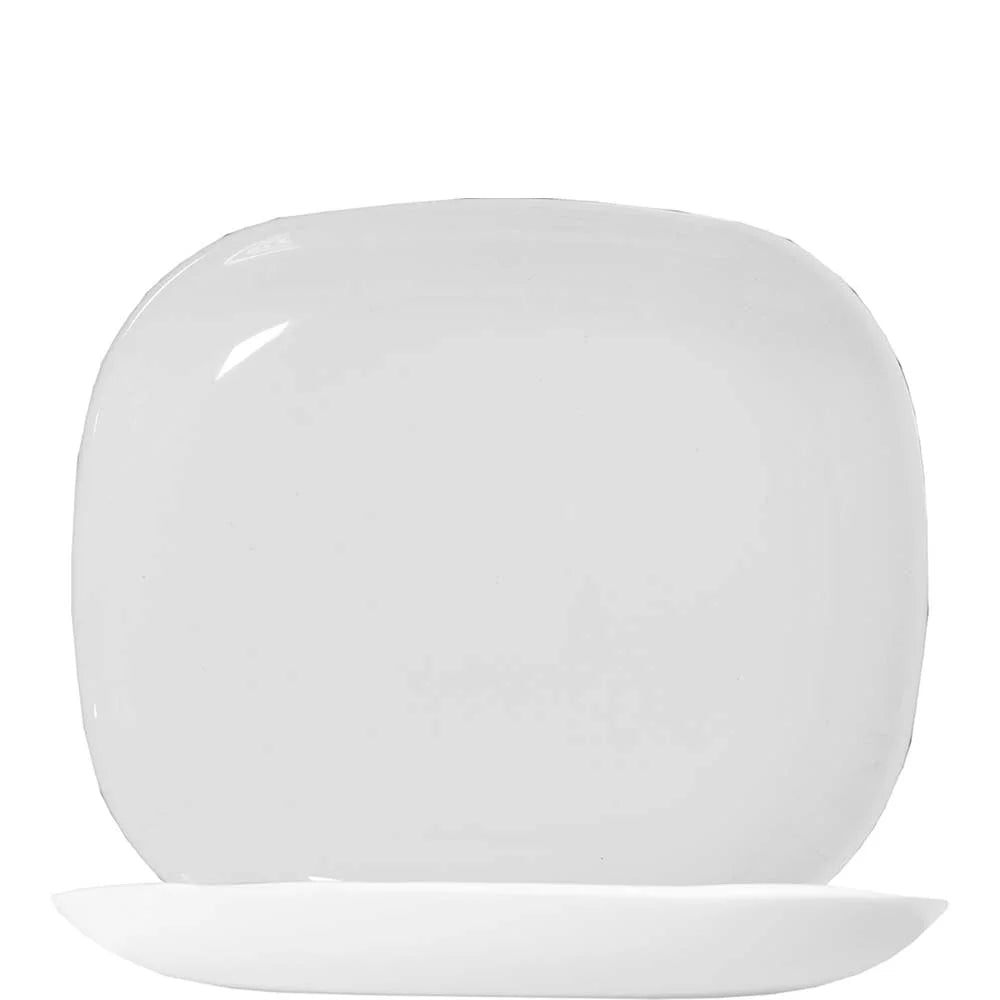 Arcoroc Solutions White Assiette snack rectangulaire 21 x 19 cm, blanc