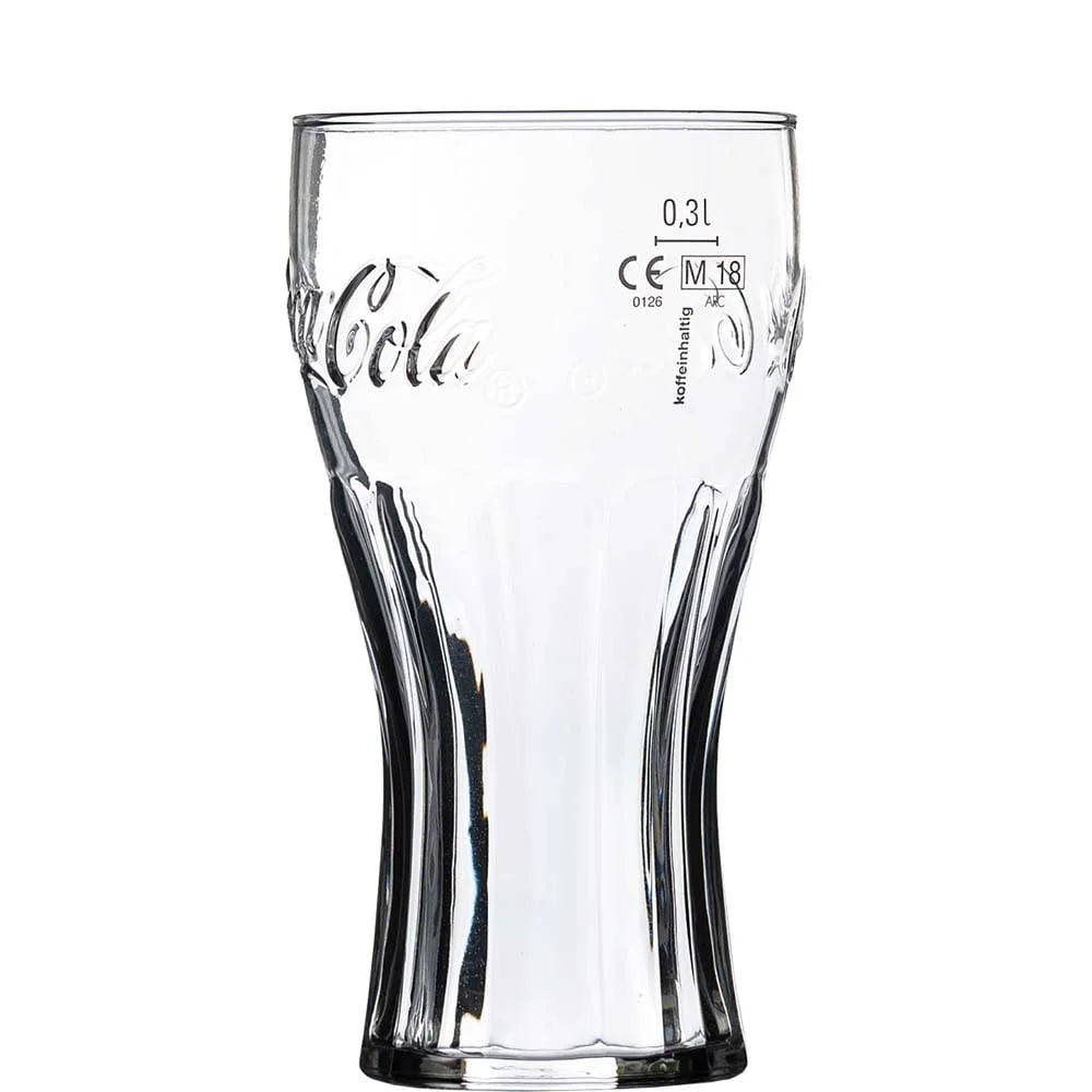 Arcoroc Coca-Cola FH37 verre contour avec trait de jauge à 0,3 l