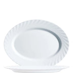 Plat ovale Arcoroc, Arcoroc Trianon Uni blanc, 35 cm