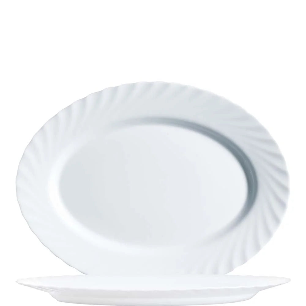 Plat ovale Arcoroc, Arcoroc Trianon Uni blanc, 35 cm