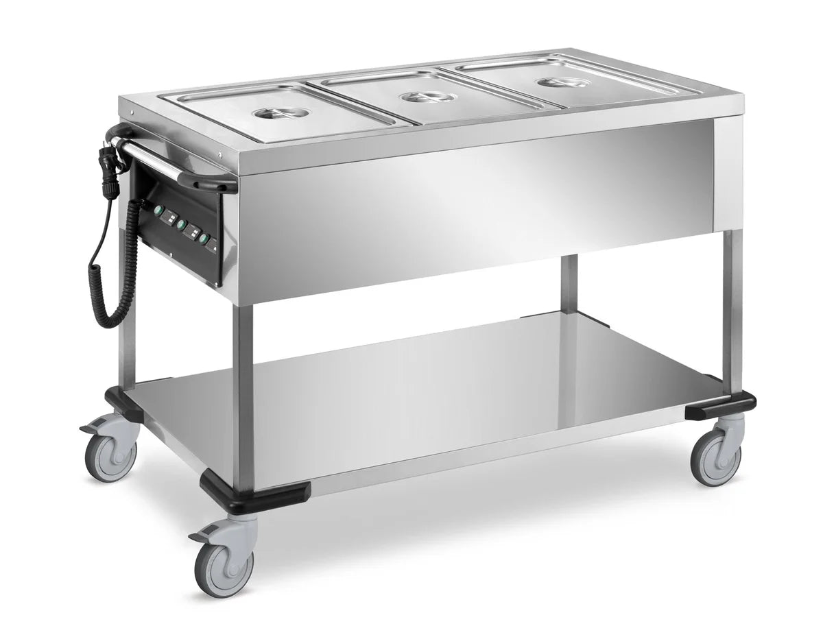 Chariot bain-marie PROFI avec cuve amovible 3x GN 1/1