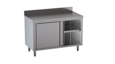 
Armoire de travail en acier inoxydable ECO 16x6 avec dosseret