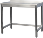 Table de travail professionnelle en inox 800 x 600 mm - avec dosseret