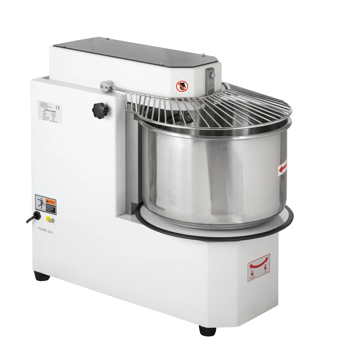 Pétrin à spirale ECO 30 L 230 V - tête basculante