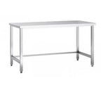 Table de travail en inox Eco 10x6 sans tablette inférieure