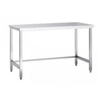 Table de travail en inox Eco 15x7 sans tablette inférieure