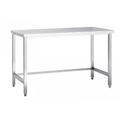 Table de travail en inox Eco 15x7 sans tablette inférieure