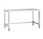 Table de travail en inox Eco 16x6 sans tablette inférieure