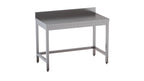 Table de travail en inox Eco 18x6 sans tablette inférieure avec dosseret
