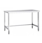 Table de travail en inox Eco 20x7 sans tablette inférieure