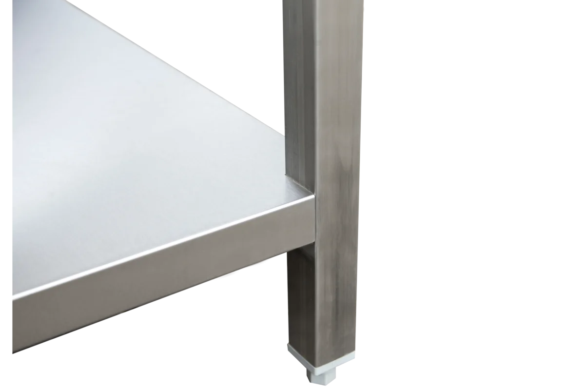 Table de travail professionnelle en inox 600 x 600 mm - avec tablette inférieure