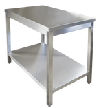 Table de travail professionnelle en inox 800 x 700 mm - avec tablette inférieure