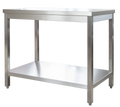 Table de travail professionnelle en inox 1000 x 600 mm - avec tablette inférieure