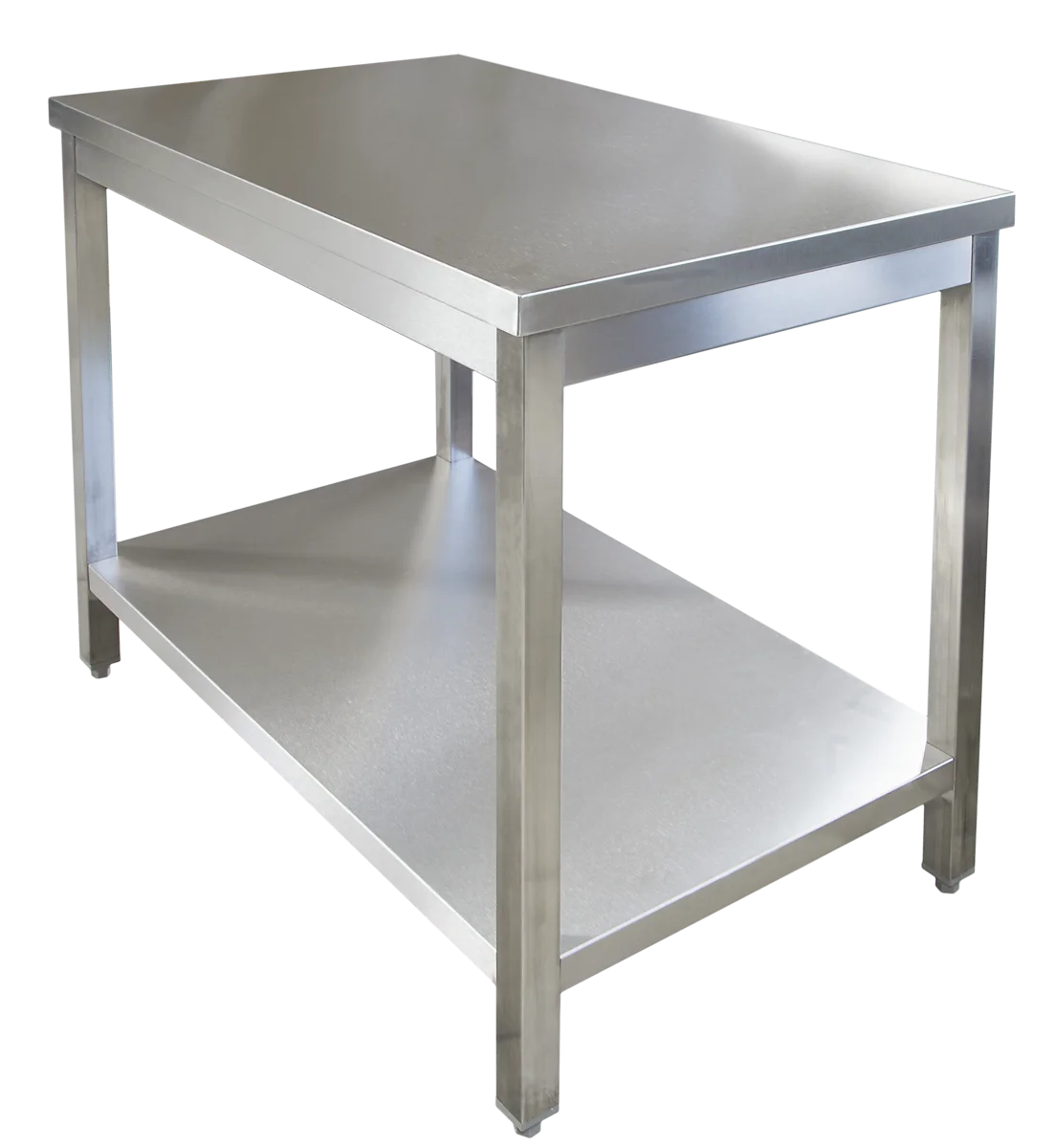 Table de travail professionnelle en inox 1200 x 600 mm - avec tablette inférieure