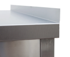 Table de travail professionnelle en inox 1200 x 600 mm - avec tablette inférieure et dosseret