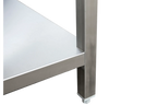 Table de travail professionnelle en inox 1200 x 700 mm - avec tablette inférieure