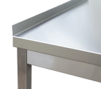 Table de travail professionnelle en inox 1500 x 600 mm - avec tablette inférieure et dosseret