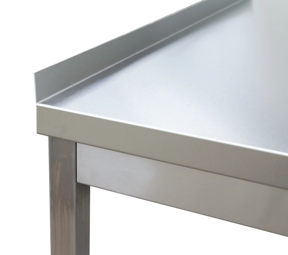 Table de travail professionnelle en inox 1500 x 600 mm - avec tablette inférieure et dosseret