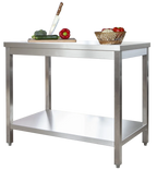 Table de travail professionnelle en inox 1500 x 700 mm - avec tablette inférieure